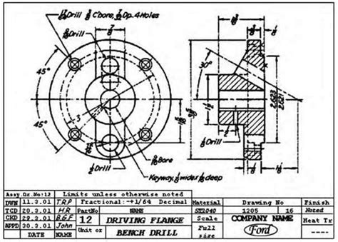 parts blueprint for cnc